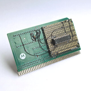 The 68008 card with BERR and Reset/Halt hack on the back